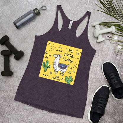 WanderBack Racerback Women's Tank Top - NO PROB-LLAMA