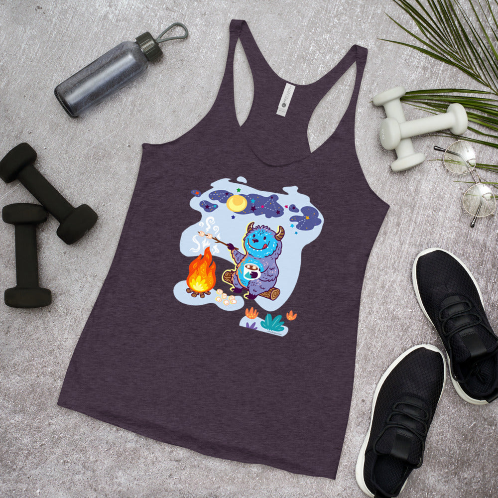 WanderBack Racerback Women's Tank Top - Yeti Campfire
