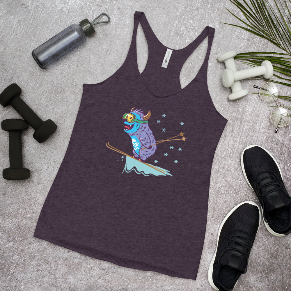 WanderBack Racerback Women's Tank Top - Yeti Lift Off!