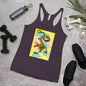 WanderBack Racerback Women's Tank Top - Yellow & Green Chinese Dragon
