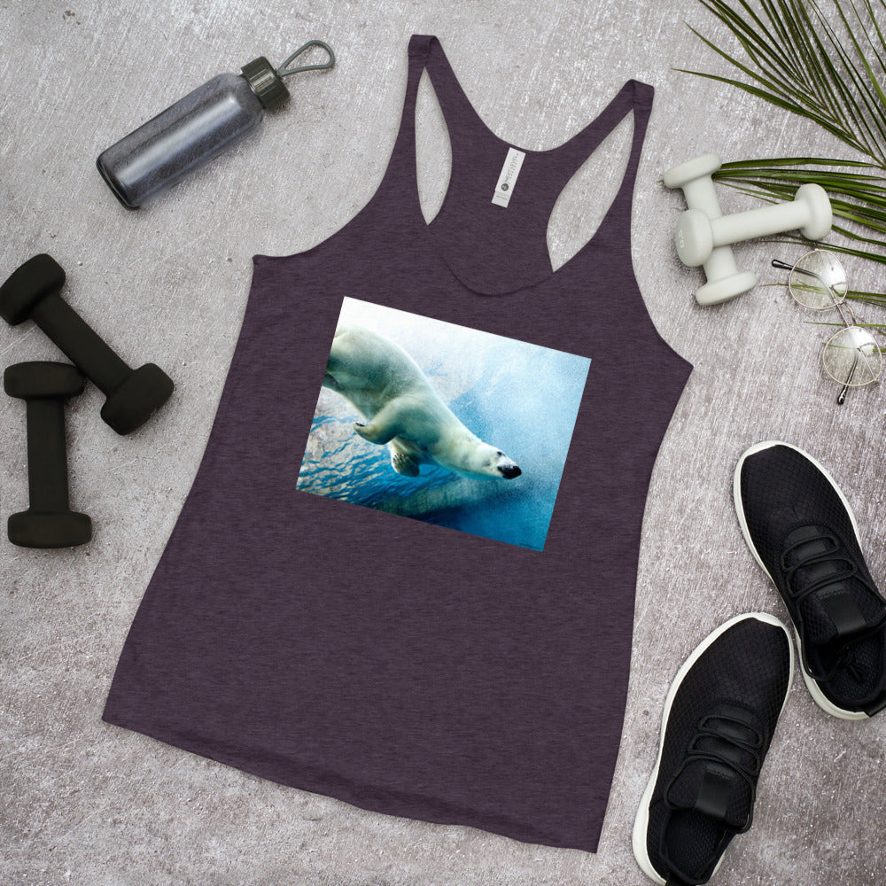 WanderBack Racerback Women's Tank Top - Polar Dip