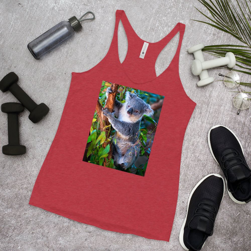 WanderBack Racerback Women's Tank Top - Koala in a Tree