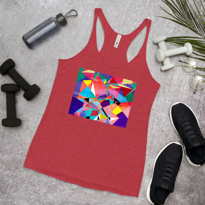 Racerback Tank Top - Abstract Triangles