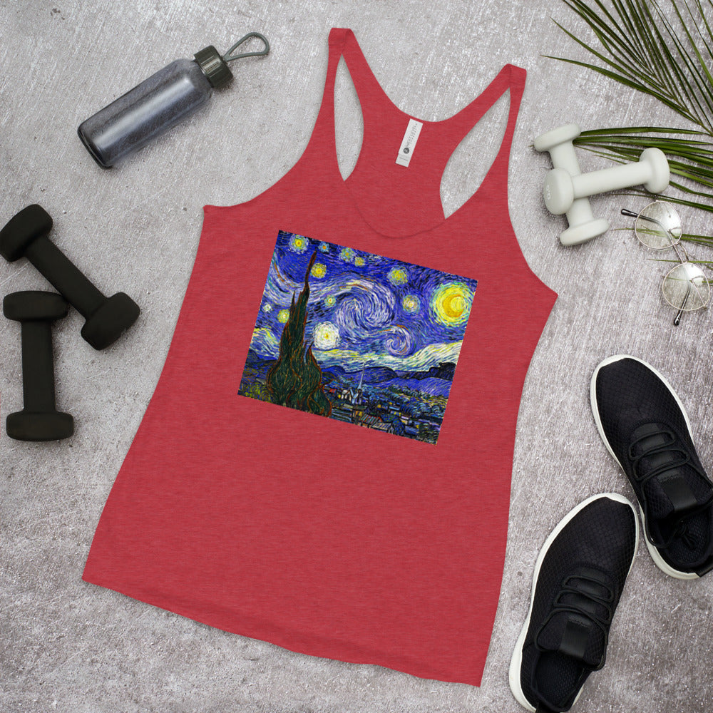 WanderBack Racerback Women's Tank Top - Starry Night