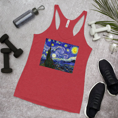 WanderBack Racerback Women's Tank Top - Starry Night