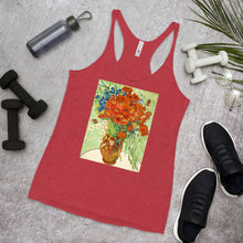 Load image into Gallery viewer, Racerback Tank Top - van Gogh: Cornflowers &amp; Poppies
