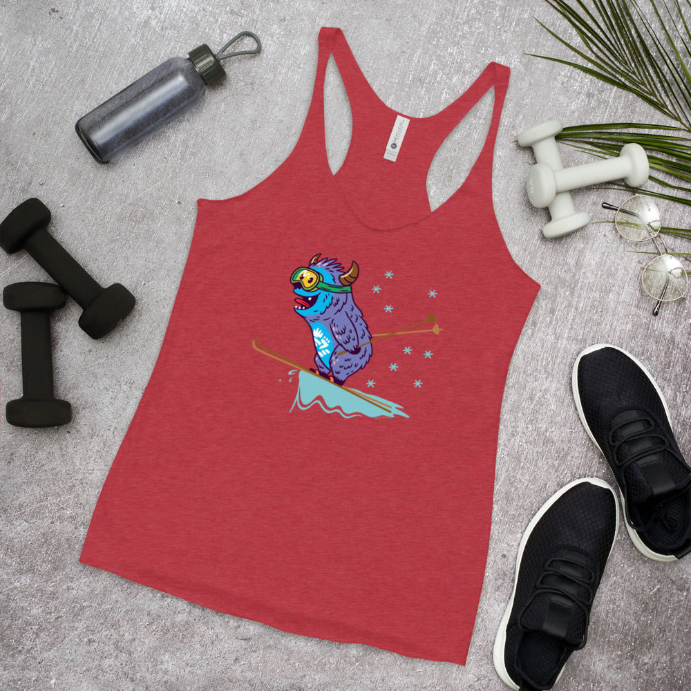 WanderBack Racerback Women's Tank Top - Yeti Lift Off!