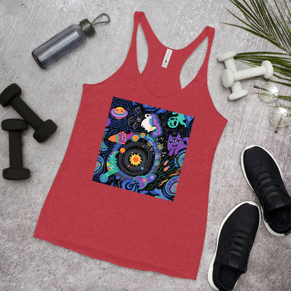 WanderBack Racerback Women's Tank Top - The Solar System