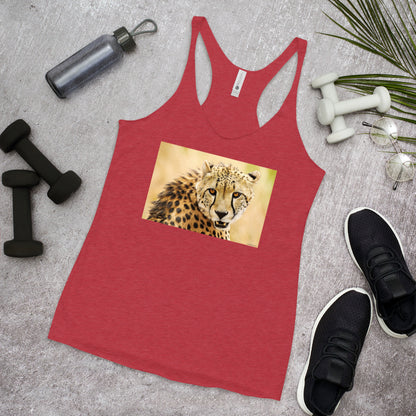 WanderBack Racerback Women's Tank - Cheetah Fangs