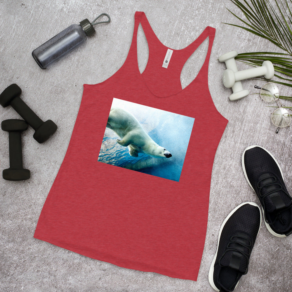 WanderBack Racerback Women's Tank Top - Polar Dip