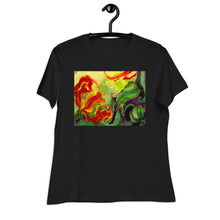 Load image into Gallery viewer, Premium Relaxed Crew Neck - Red Flower Watercolor
