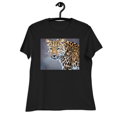 Premium Relaxed Crew Neck - Blue Eyed Leopard