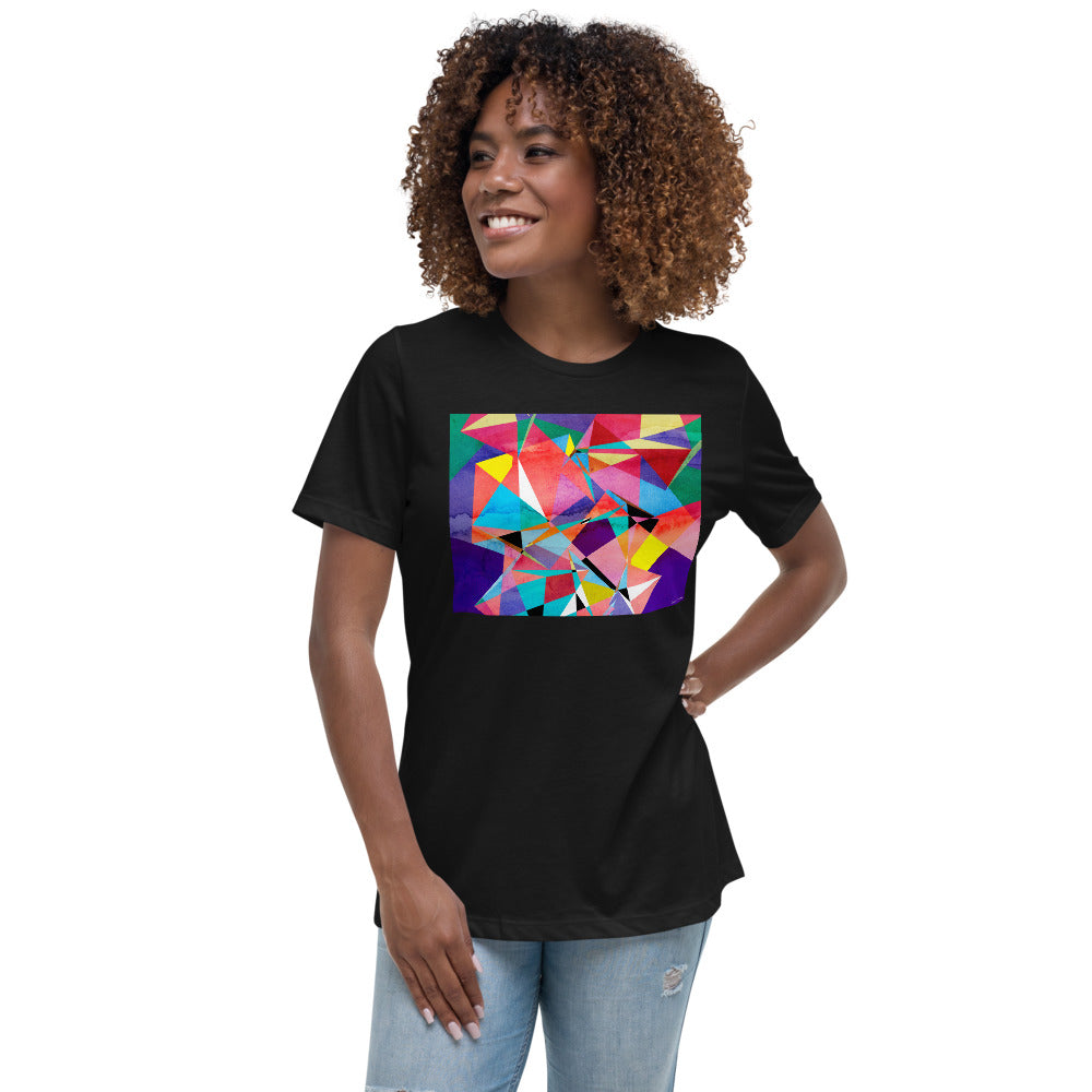 Premium Relaxed Crew Neck - Abstract Triangles