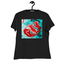 Load image into Gallery viewer, Premium Relaxed Crew Neck - Red Flower Watercolor #4
