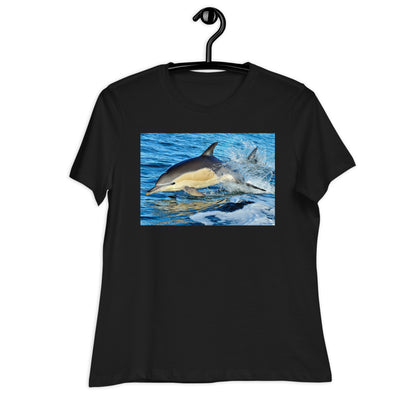 Premium Relaxed Crew Neck - Dolphin Splash
