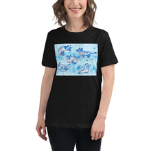 Load image into Gallery viewer, Premium Relaxed Tee - Foxes in Blue
