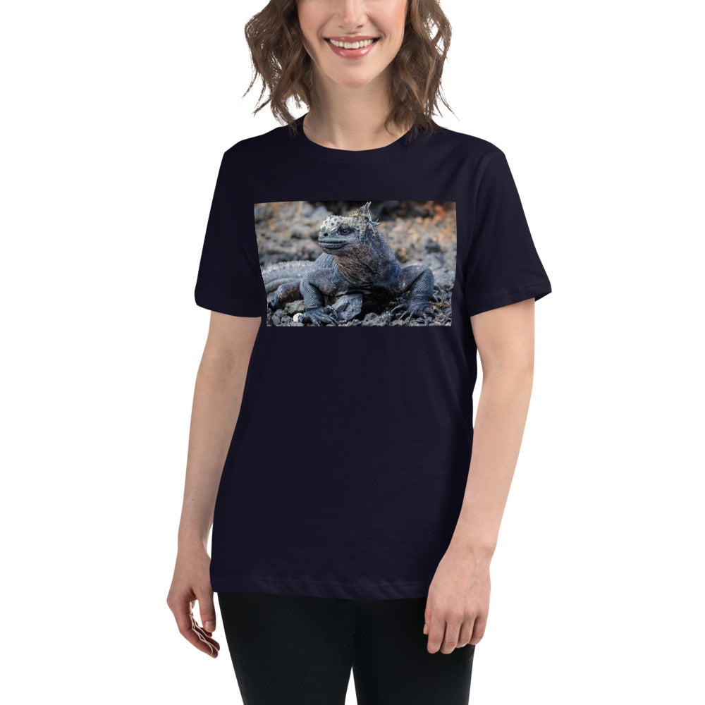 Premium Relaxed Crew Neck - Galapagos Blue Marine Iguana