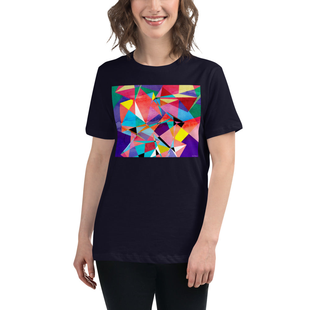 Premium Relaxed Crew Neck - Abstract Triangles