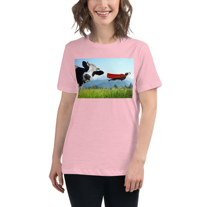 Premium Relaxed Crew Neck - Cow & Super Dog