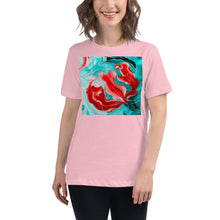 Load image into Gallery viewer, Premium Relaxed Crew Neck - Red Flower Watercolor #4
