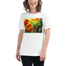 Load image into Gallery viewer, Premium Relaxed Crew Neck - Red Flower Watercolor
