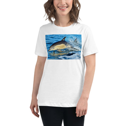 Premium Relaxed Crew Neck - Dolphin Splash