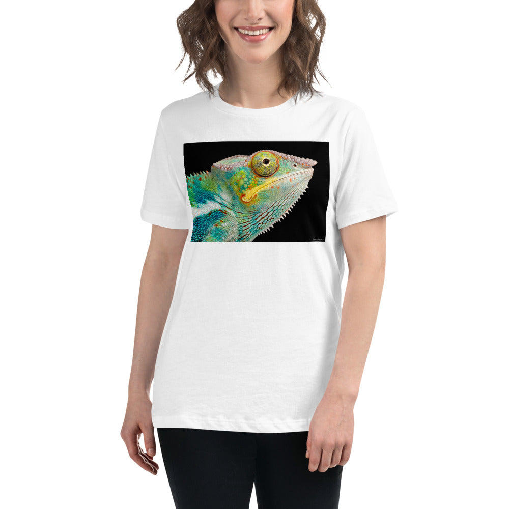 Premium Soft Crew Neck - Panther Chameleon Close Up