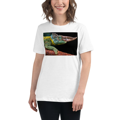 Premium Soft Crew Neck - Panther Chameleon Close Up