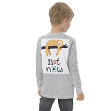 Load image into Gallery viewer, Premium Long Sleeve: Print on the BACK - Not Now!
