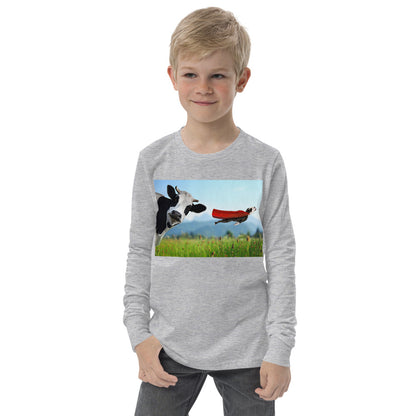 Premium Soft Jersey Crew - Cow & Super Dog - Ronz-Design-Unique-Apparel