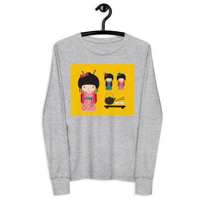 Premium Soft Jersey Crew - Kokeshi Doll Tea Time