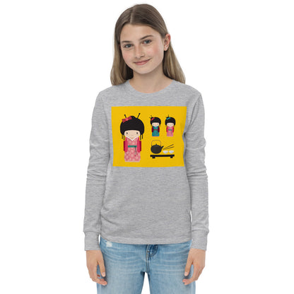 Premium Soft Jersey Crew - Kokeshi Doll Tea Time