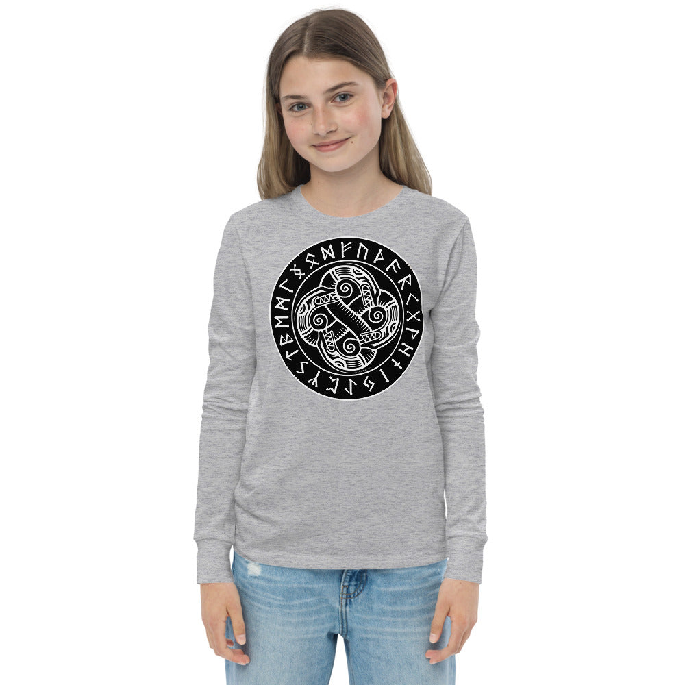 Premium Soft Jersey Crew - Sea Serpents in Norse Runic Circle