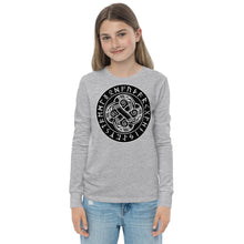 Load image into Gallery viewer, Premium Soft Jersey Crew - Sea Serpents in Norse Runic Circle

