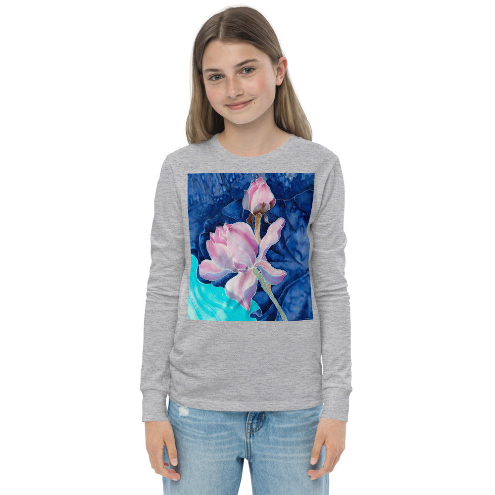 Premium Soft Long Sleeve - Pink Flower Watercolor