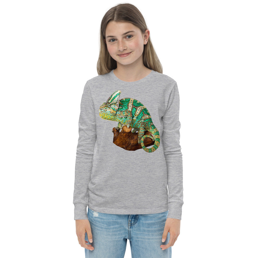 Premium Soft Long Sleeve - Green Vailed Chameleon