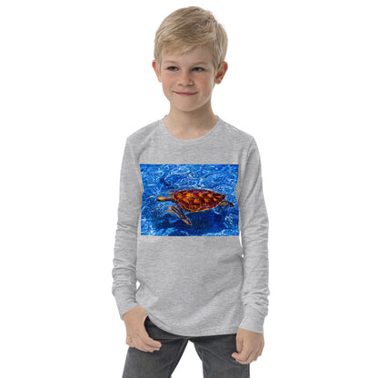 Premium Soft Long Sleeve - Sea Turtle in Blue Water