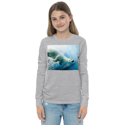 Premium Soft Long Sleeve - FRONT & BACK: Polar Bears Swim'n