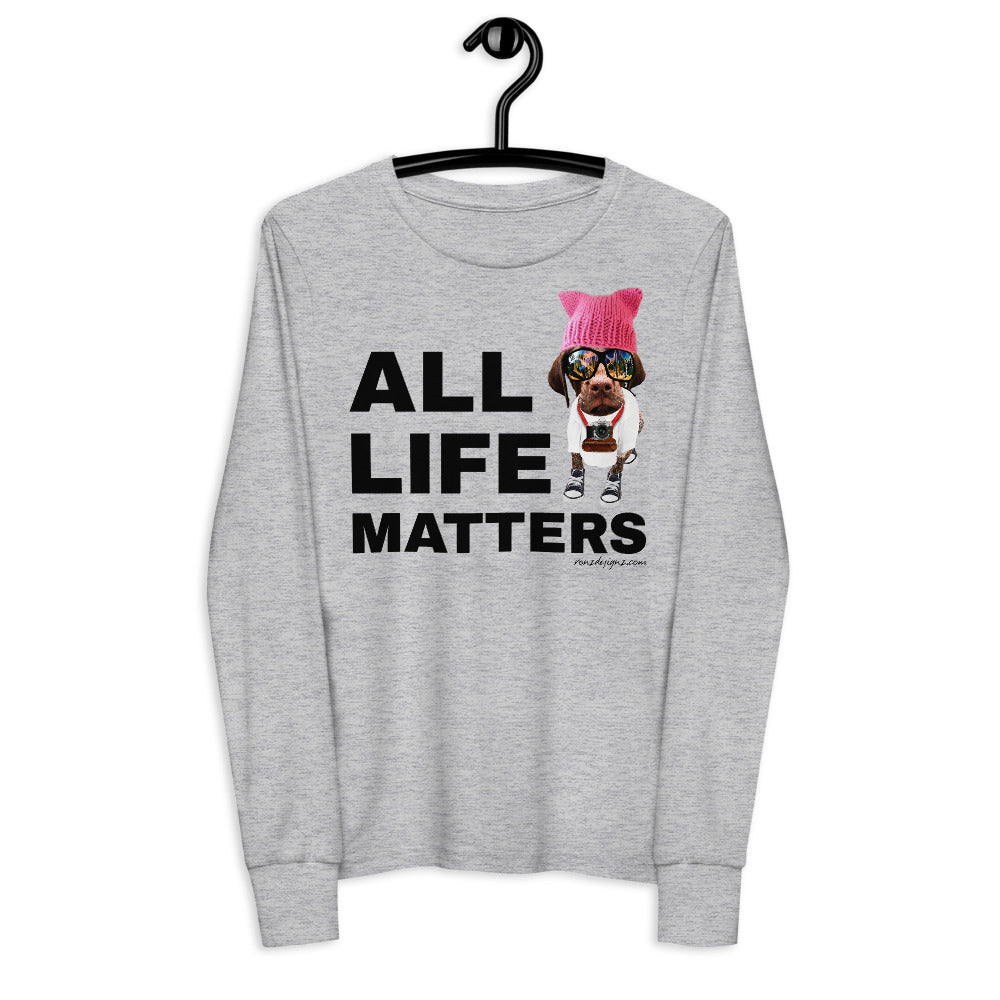 Premium Long Sleeve - FRONT & BACK: All Life Matters - End Racism
