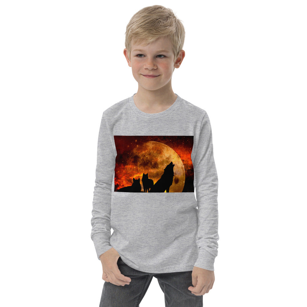 Premium Soft Long Sleeve - Howling in Orange Moonlight