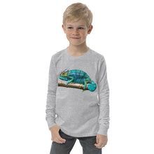 Load image into Gallery viewer, Premium Soft Long Sleeve - Turquoise Panther Chameleon
