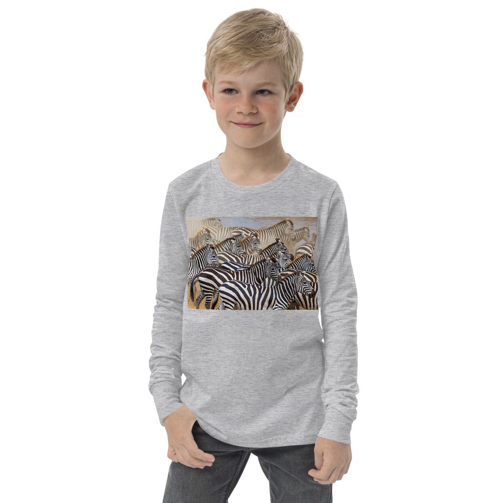 Premium Long Sleeve - FRONT Print: Zebra Stripes