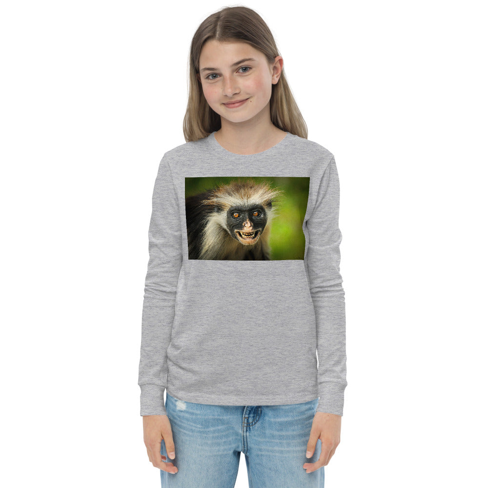 Premium Soft Long Sleeve - FRONT Only: Crazy Monkey