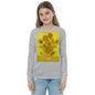 Premium Soft Long Sleeve - van Gogh: 12 Sunflowers in a Vase with Yellow Background