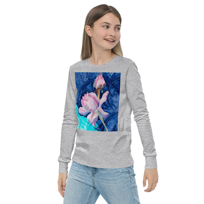 Premium Soft Long Sleeve - Pink Flower Watercolor