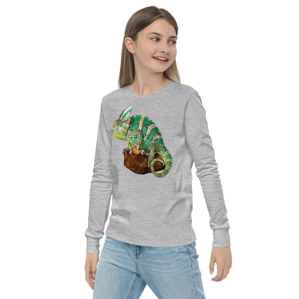 Premium Soft Long Sleeve - Green Vailed Chameleon