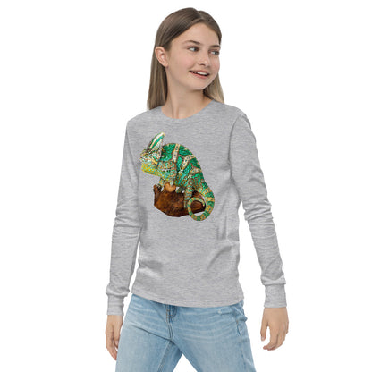 Premium Soft Long Sleeve - Green Vailed Chameleon