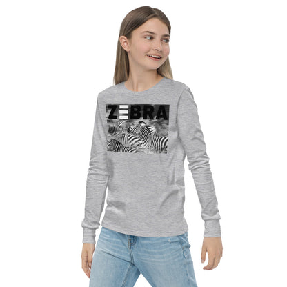 Premium Soft Long Sleeve - FRONT Only: ZEBRA Blur