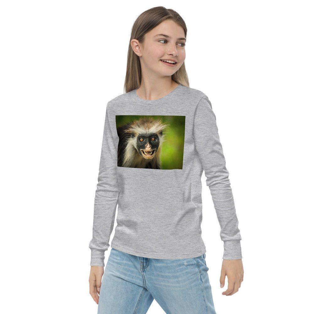 Premium Soft Long Sleeve - FRONT Only: Crazy Monkey