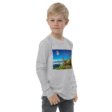 Load image into Gallery viewer, Premium Soft Long Sleeve - Dinosaur &amp; the Moon

